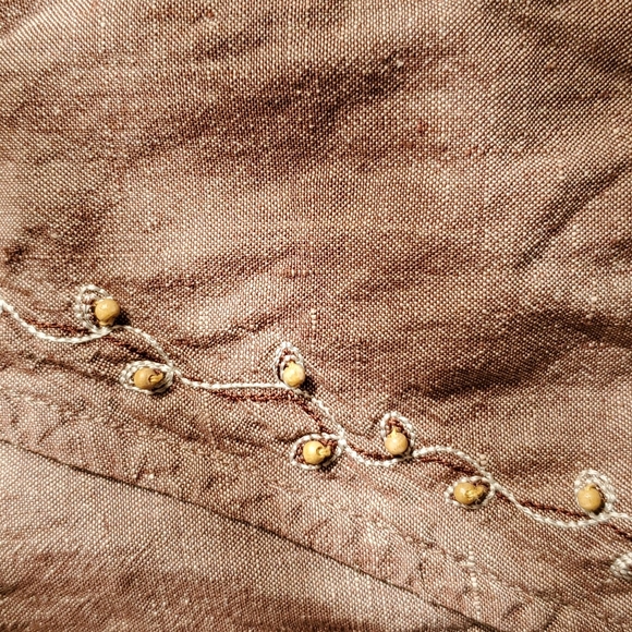 J Jill brown linen surplice tank - Picture 5 of 6